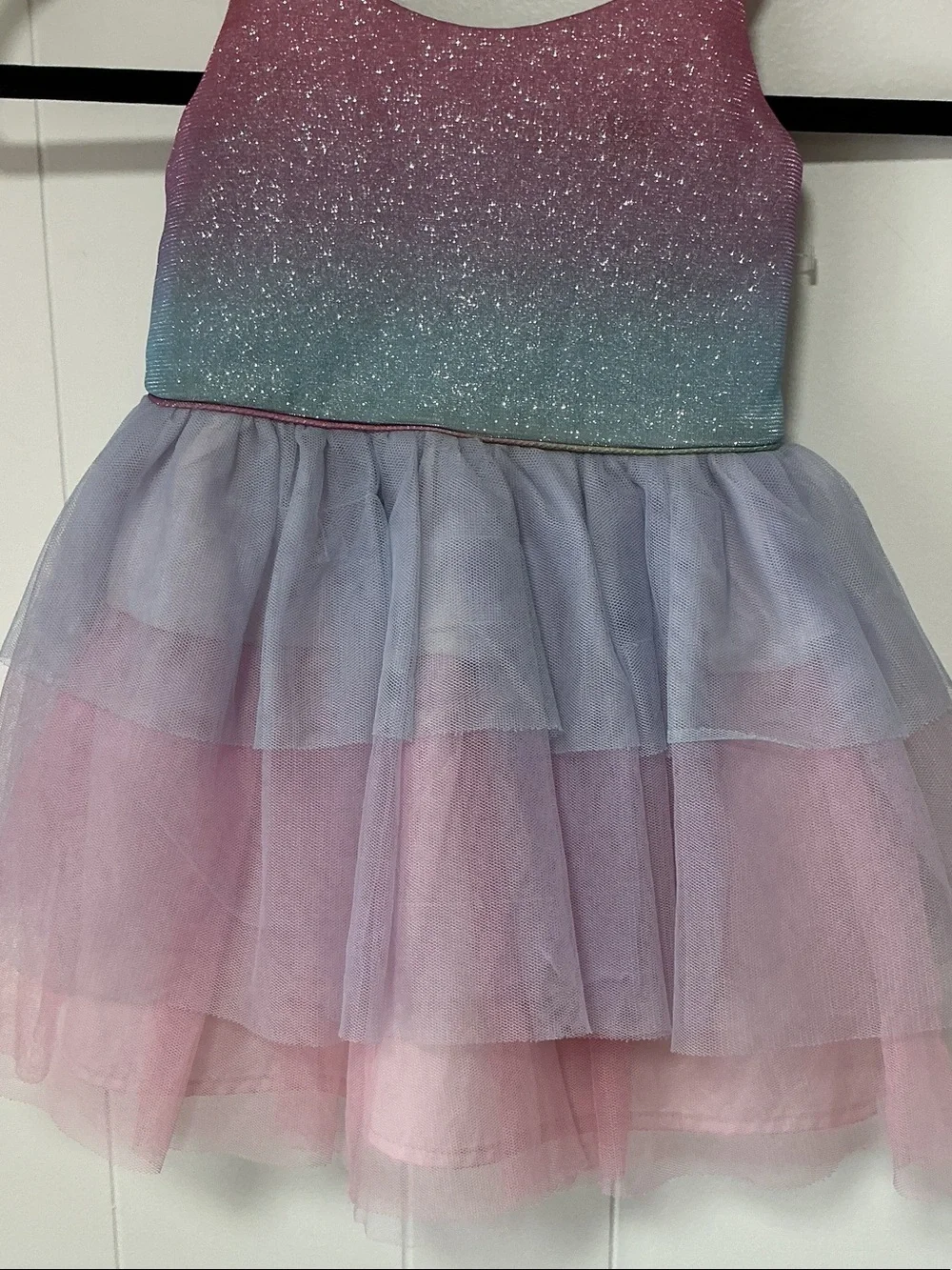 Zunie Glitter Ombre Pink Lavender Blue Tulle Dance Costume